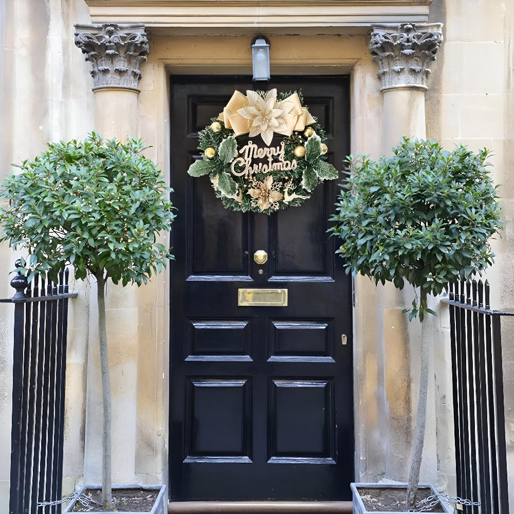 Holiday Harmony Merry Christmas Wreath for Home Decor