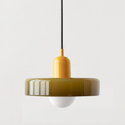 Bauhaus Colored Glass Pendant Light
