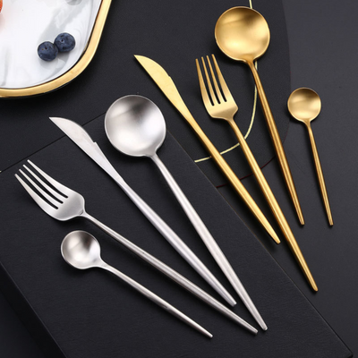 Modern Stainless Steel Cutlery Set – 24 Pieces