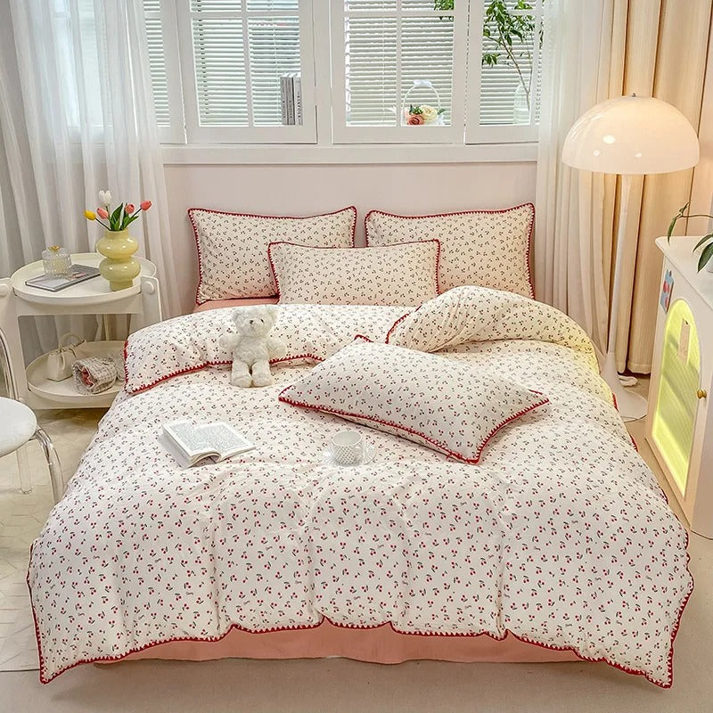 Blossom & Berry Dream Bedding Set 4pcs Floral Duvet Cover