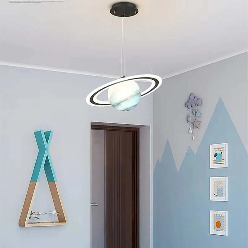 LED Pendant Lamp for Kids Room Planet Design