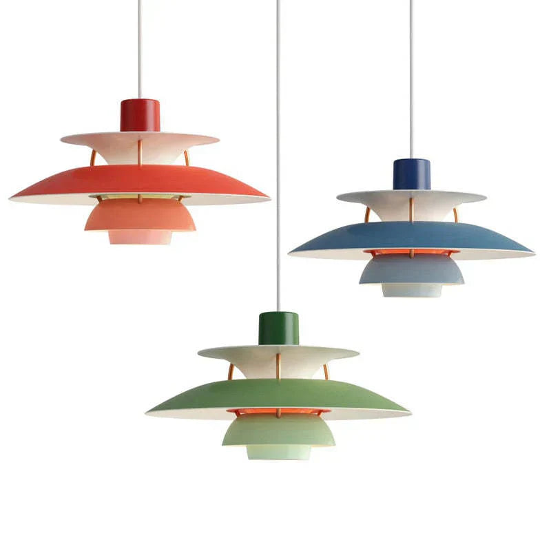 Modern Morandi LED Pendant Light – E27 Metal Shade