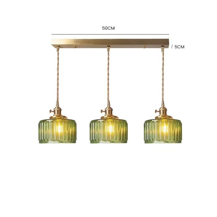 Vintage Glass Crystal Pendant Light E27