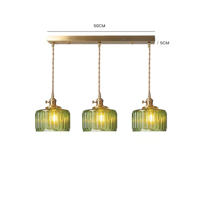 Vintage Glass Crystal Pendant Light E27
