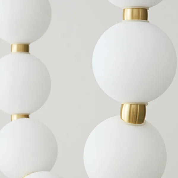 Elegant White Necklace Chandelier with LED Lights