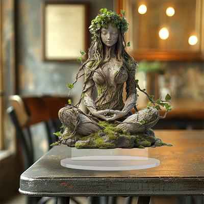 2D Bohemian Goddess Statue Acrylic Decorative Sculpture