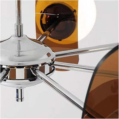 Modern Retro Bauhaus Chandelier with 8 Lights