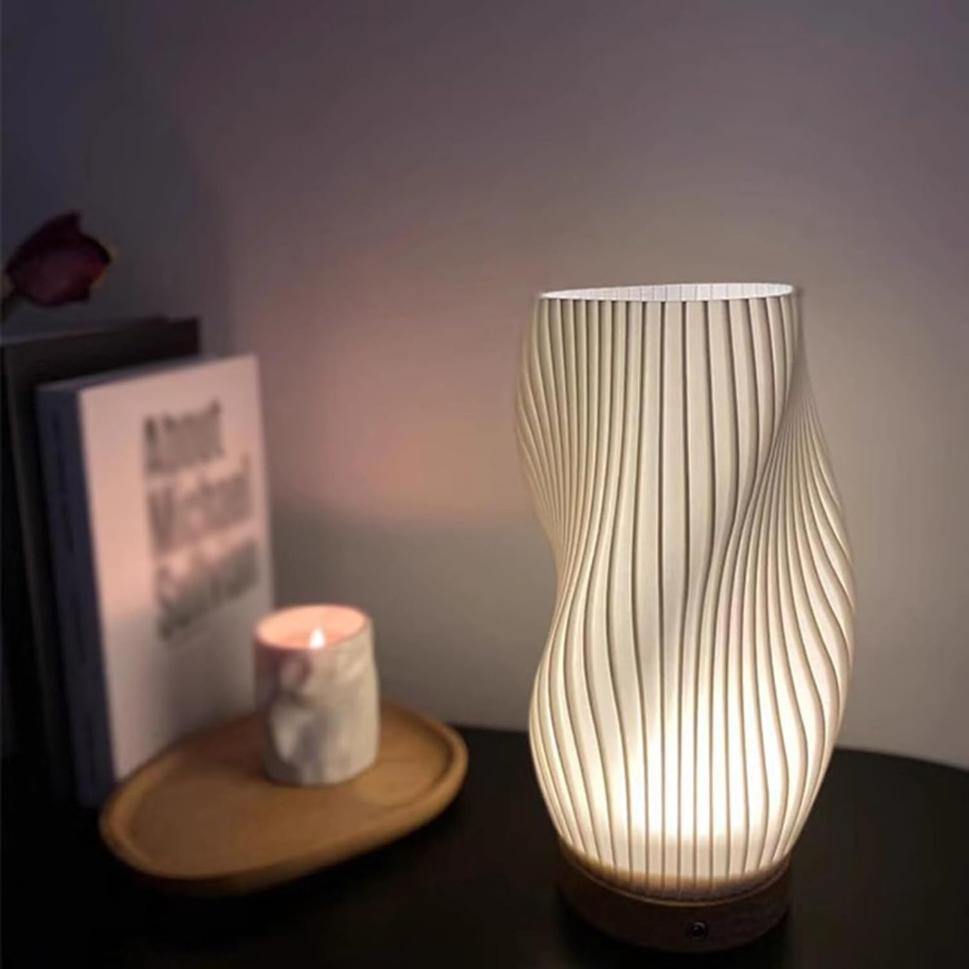 Wavecrest Lamp – Sleek USB-Powered Dimmable Table Lamp
