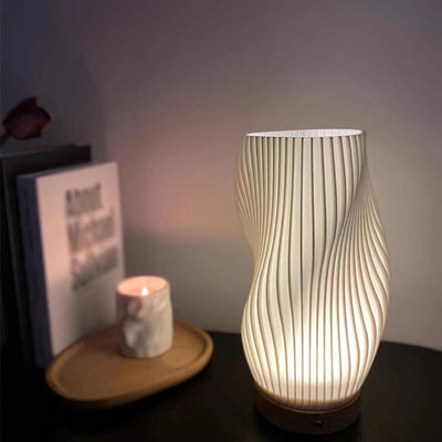 Wavecrest Lamp – Sleek USB-Powered Dimmable Table Lamp
