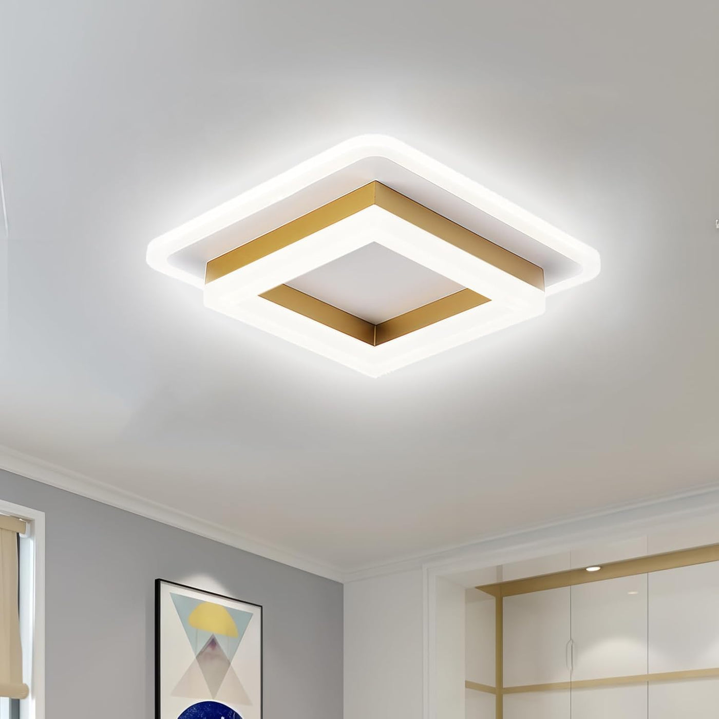 Square LED Ceiling Light for Modern Interiors