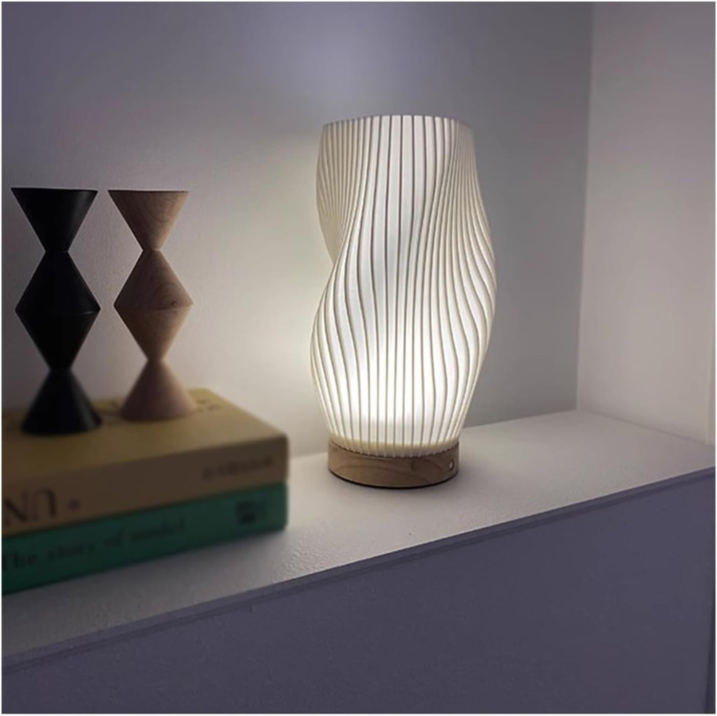 Wavecrest Lamp – Sleek USB-Powered Dimmable Table Lamp
