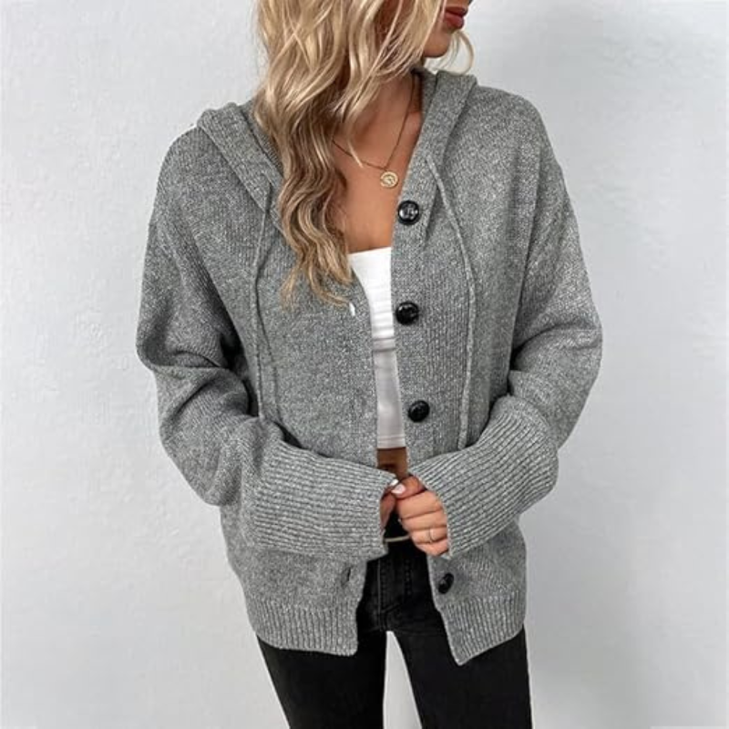 Julie Women’s Knitted Button Down Warm Cardigan