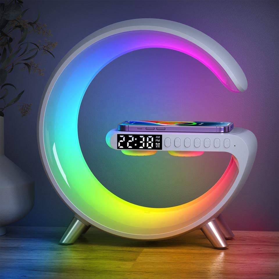 Smart LED Lamp with Bluetooth Speaker & Wireless Charger