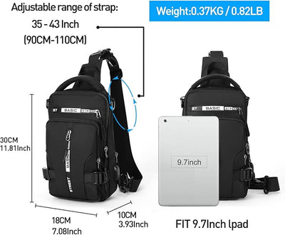 Compact Crossbody Sling Backpack for Travel & Hiking