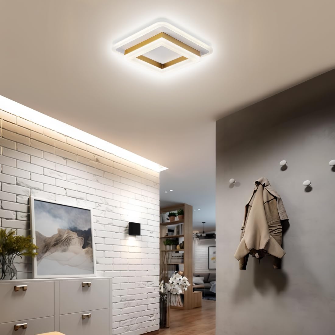 Square LED Ceiling Light for Modern Interiors