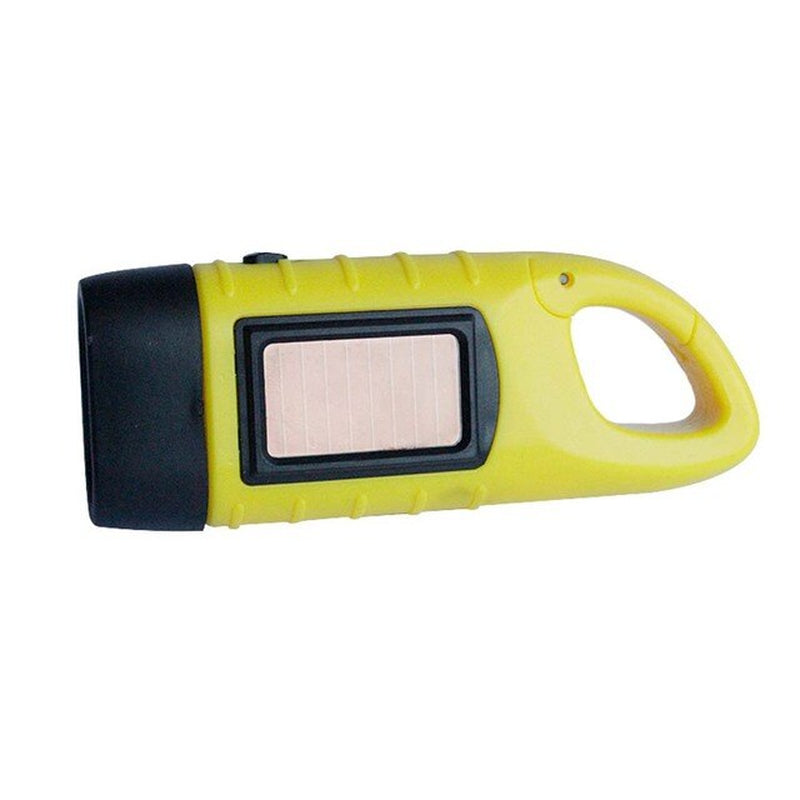Hand Crank Solar Powered LED Flashlight