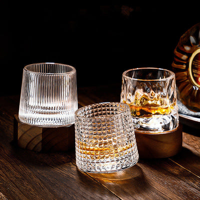 Spinning Japanese Edo Whiskey Glass Set