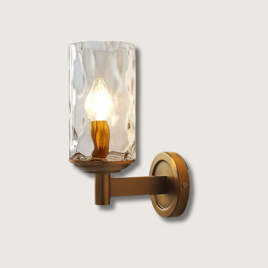 GoldenGleam – Elegant Glass Wall Light for Luxurious Ambience