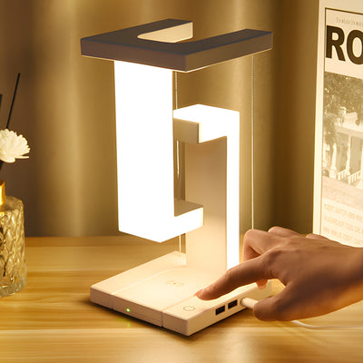 Levitating LED Table Lamp with Wireless Charging