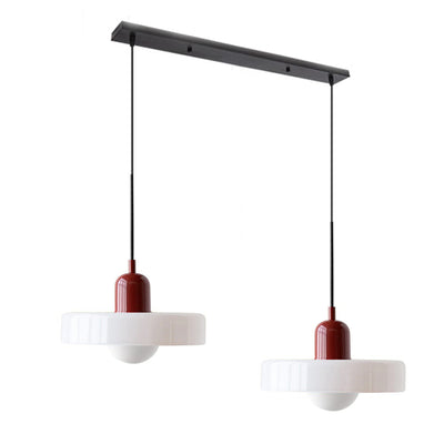2-Head Bauhaus Glass Pendant Light Adjustable