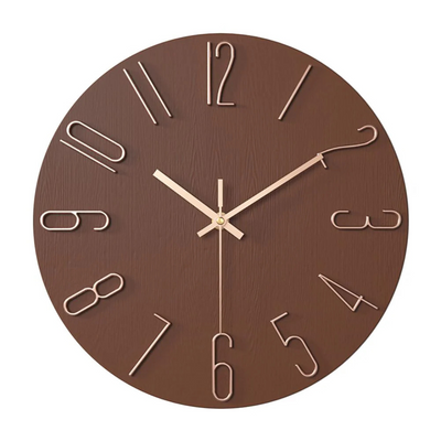 Modern Black Wall Clock | 30 cm Silent Minimalist Design