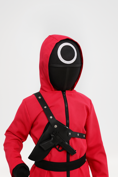 Kids Red Guard Halloween Costume with Mask and Gloves