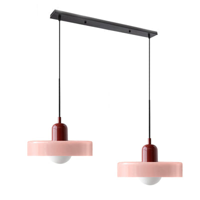2-Head Bauhaus Glass Pendant Light Adjustable