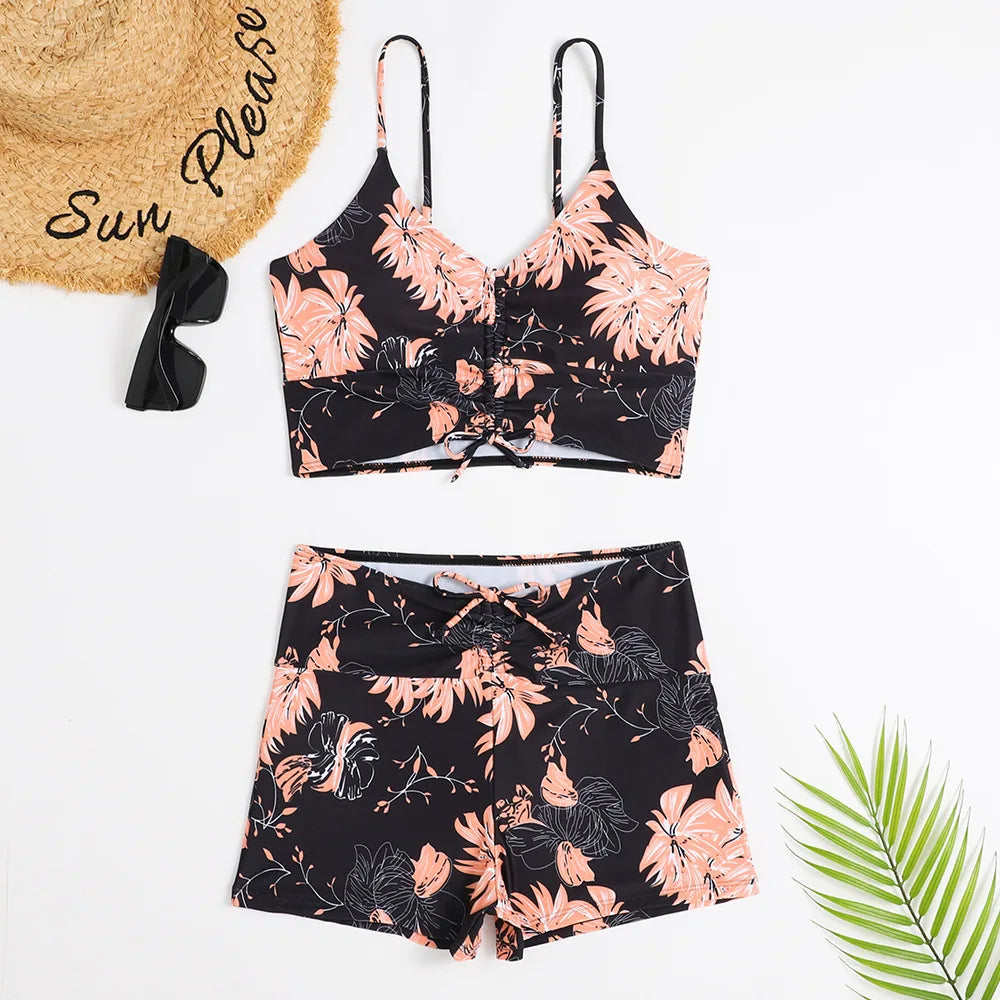 Women’s Floral High-Waist Bikini Set