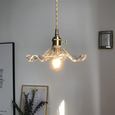 Chic Hibiscus Glass Pendant Lamp
