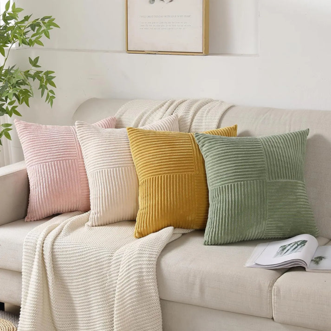 Plush Throw Pillow with Hidden Zipper