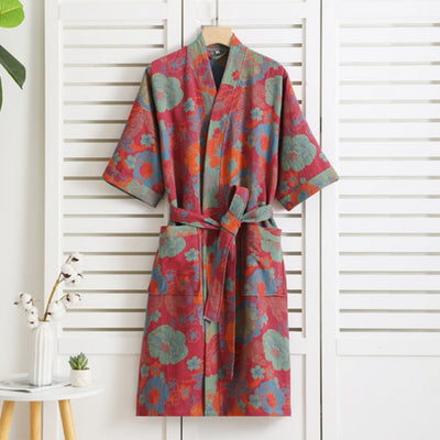 Soft Printed Cotton Bathrobe for Women