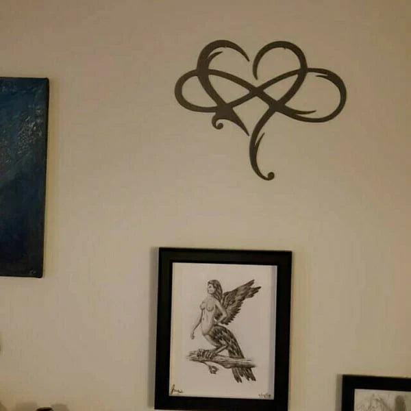 Iron Wall Art with Infinity Heart Design