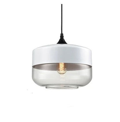 Hand-Blown Glass & Wood Pendant Light Adjustable