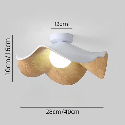 Nordic Wooden Lotus Ceiling Light
