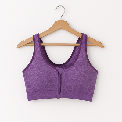 Women’s Sports Bra with Front Zipper Breathable