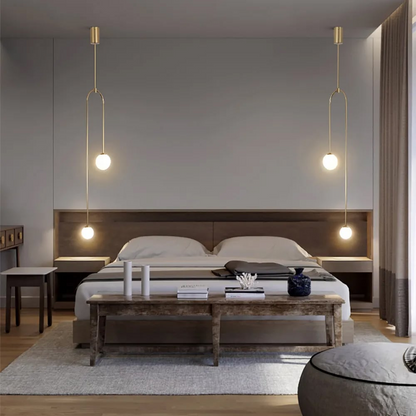 Modern Glass U-Shaped Light for Living Room and Bedroom