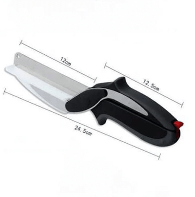 2-in-1 Kitchen Knife with Built-In Cutting Board