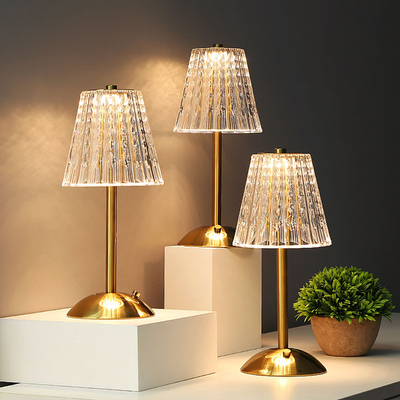 Vintage Crystal LED Table Lamp with Adjustable Brightness