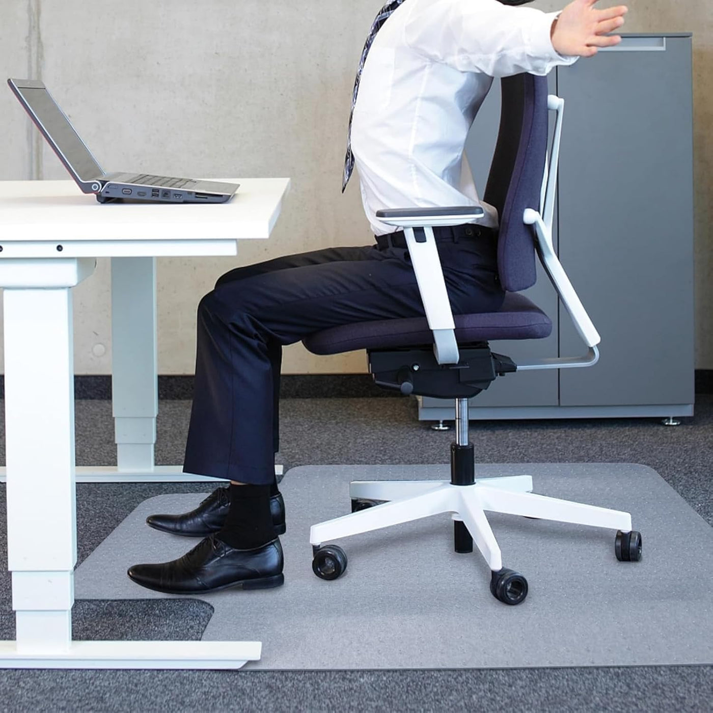 Myrida Clear PVC Office Chair Mat for Low-Pile Carpet Floors
