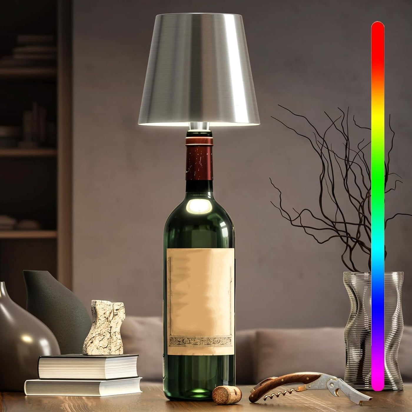 Rechargeable Touch Control Bottle Lamp LED