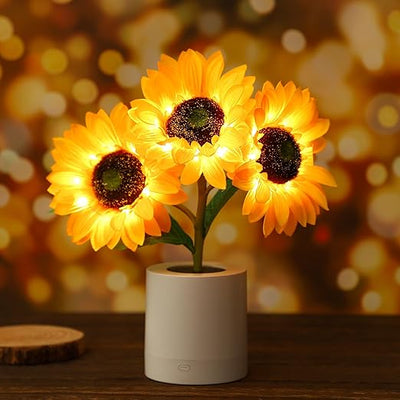 Shimmering Sunflower LED Table Lamp