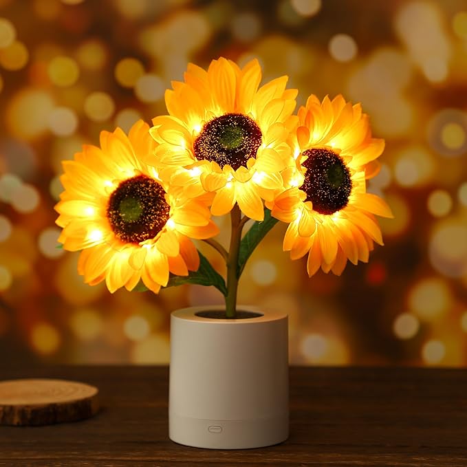 Shimmering Sunflower LED Table Lamp