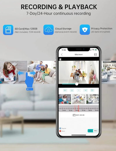 360° Light Bulb Security Camera with Motion Tracking