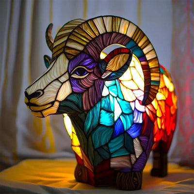 LED Dog Table Lamp – Modern Resin Design