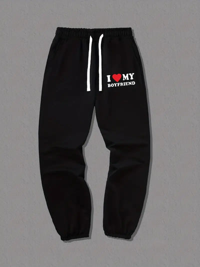 Couples Jogging Pants with Love Print – SweetheartBliss