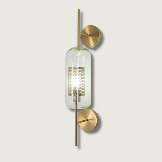 CrystalLuxe – Illuminated Glass Wall Lamp for Stylish Lighting