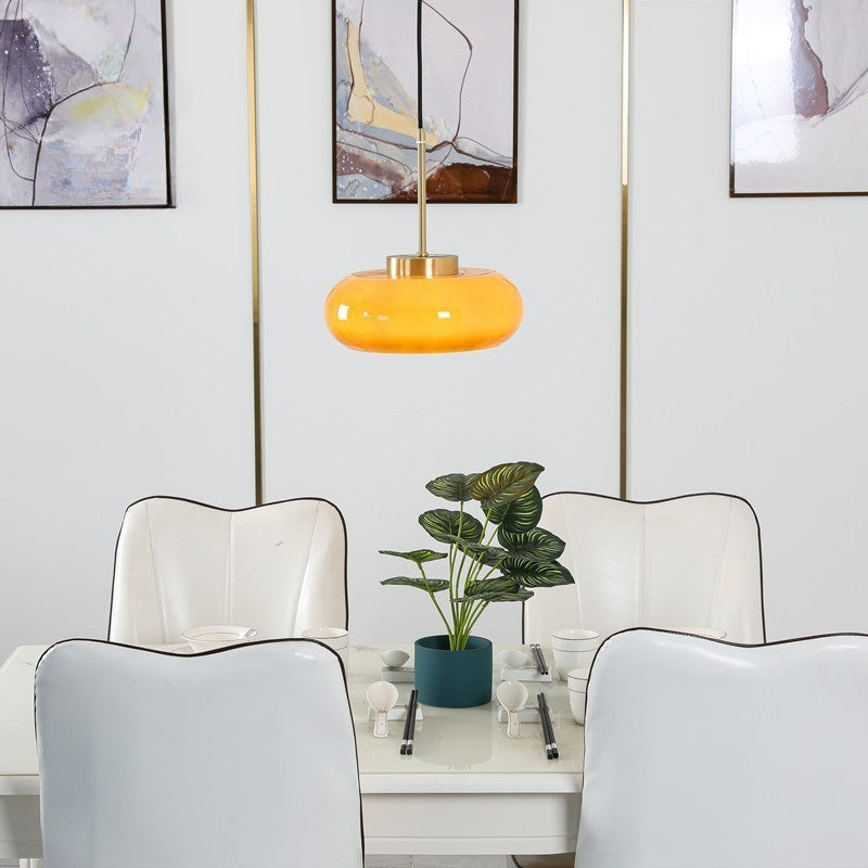 Glass Pendant Light – Modern Dimmable Bread-Shaped Lamp