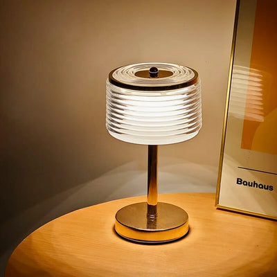 LED Ring Table Lamp with Multi-Layer Shade