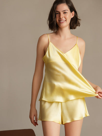 Lily Luxe Silk Ladies Pajama Set – Elegant Backless Sleepwear for Women