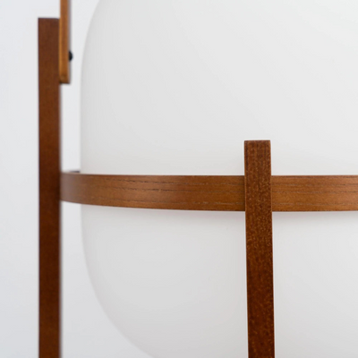 Vintage Glass Lantern Table Lamp – Dimmable